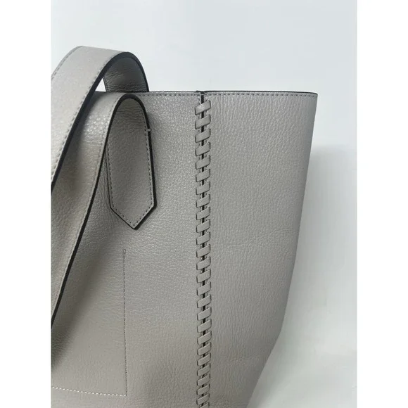 Rebecca Minkoff  Panama Leather Tote Bag Grey / Lime Inner $295 EUC - Picture 5 of 14